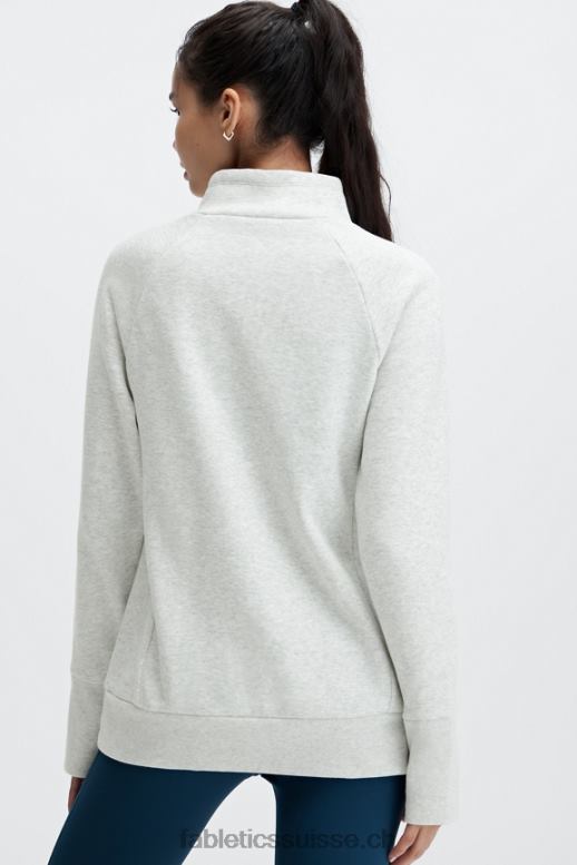 femmes tunique col cheminée zaylee B0B6R2502 gris clair chiné Fabletics