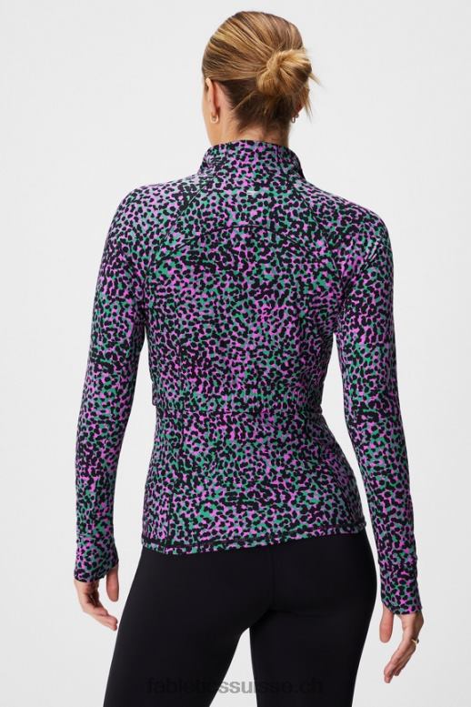 femmes veste de performance trinité B0B6R2569 spots de safari vert herbe Fabletics