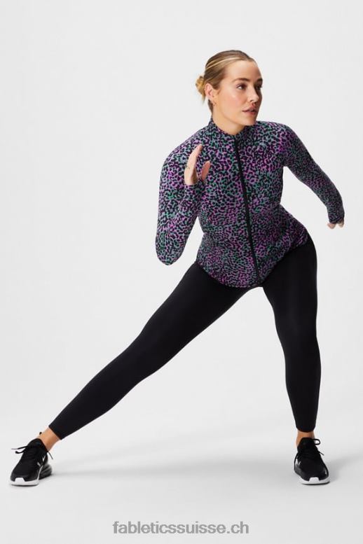 femmes veste de performance trinité B0B6R2569 spots de safari vert herbe Fabletics