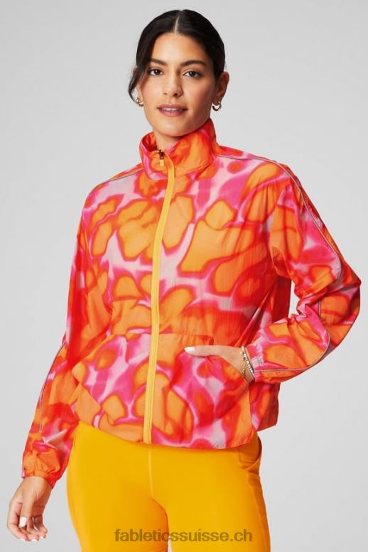femmes coupe-vent poids mouche surdimensionné B0B6R2734 évasion rose grande folie estivale/argent réfléchissant Fabletics