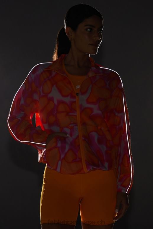 femmes coupe-vent poids mouche surdimensionné B0B6R2734 évasion rose grande folie estivale/argent réfléchissant Fabletics