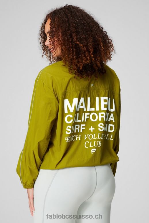 femmes coupe-vent poids mouche surdimensionné B0B6R2735 oliveraie/argent réfléchissant/graphique Fabletics