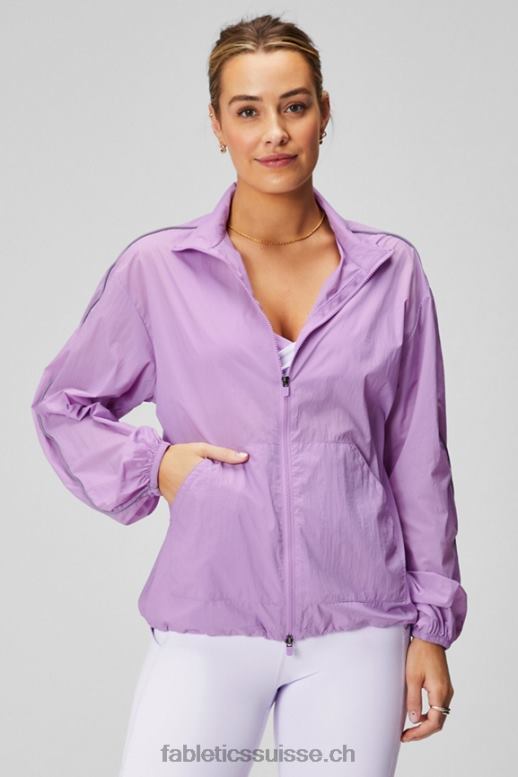 femmes coupe-vent poids mouche surdimensionné B0B6R2738 grotte de cristal/argent réfléchissant Fabletics
