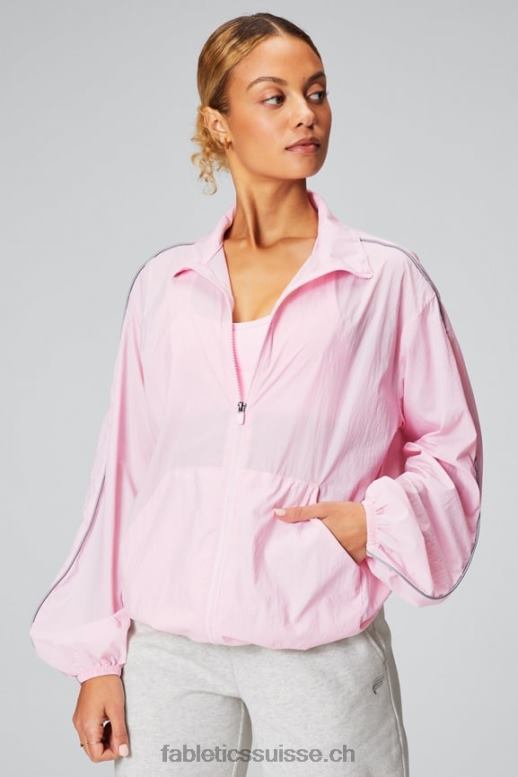 femmes coupe-vent poids mouche surdimensionné B0B6R2743 joli rose/argent réfléchissant Fabletics