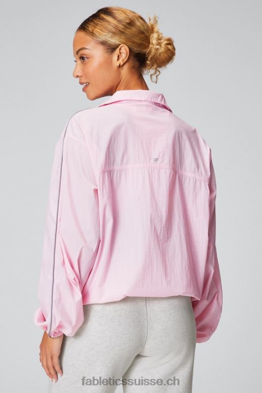 femmes coupe-vent poids mouche surdimensionné B0B6R2743 joli rose/argent réfléchissant Fabletics