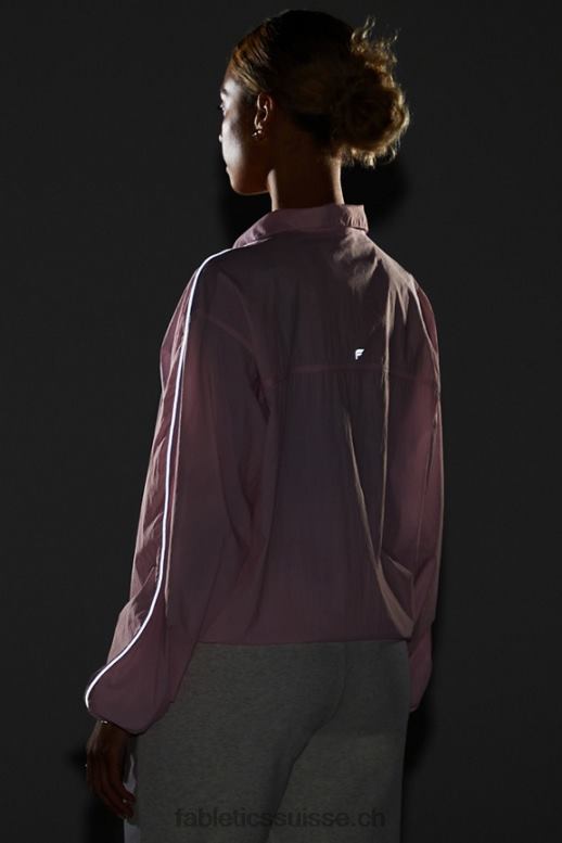 femmes coupe-vent poids mouche surdimensionné B0B6R2743 joli rose/argent réfléchissant Fabletics