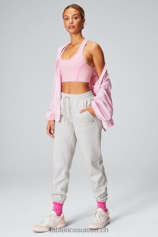 femmes coupe-vent poids mouche surdimensionné B0B6R2743 joli rose/argent réfléchissant Fabletics