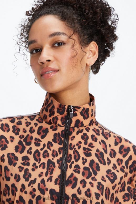 femmes coupe-vent poids mouche surdimensionné B0B6R2744 léopard naturel/noir Fabletics