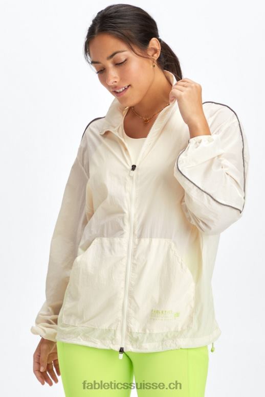 femmes coupe-vent poids mouche surdimensionné B0B6R2745 aigrette / pousse / club d'athlétisme Fabletics