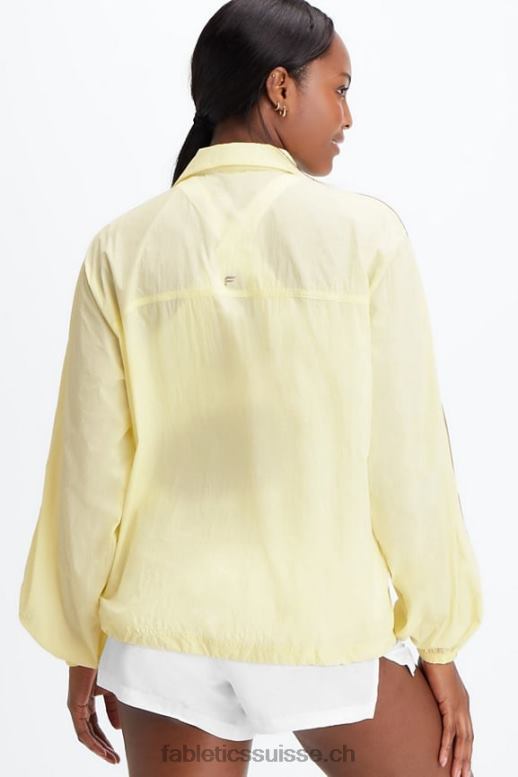 femmes coupe-vent poids mouche surdimensionné B0B6R2747 poire clair/blanc brillant Fabletics