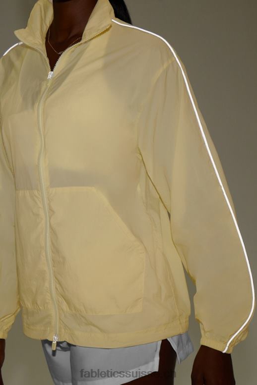 femmes coupe-vent poids mouche surdimensionné B0B6R2747 poire clair/blanc brillant Fabletics