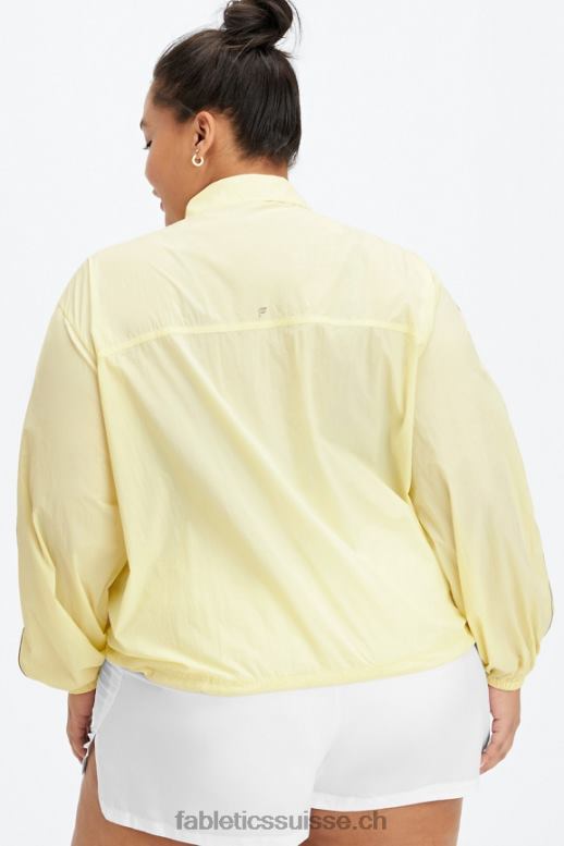 femmes coupe-vent poids mouche surdimensionné B0B6R2748 poire clair/blanc brillant Fabletics