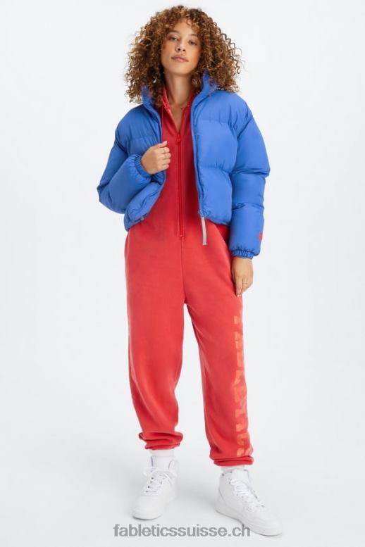 femmes doudoune courte Wander B0B6R2775 logo piscina/cerisier électrique Fabletics