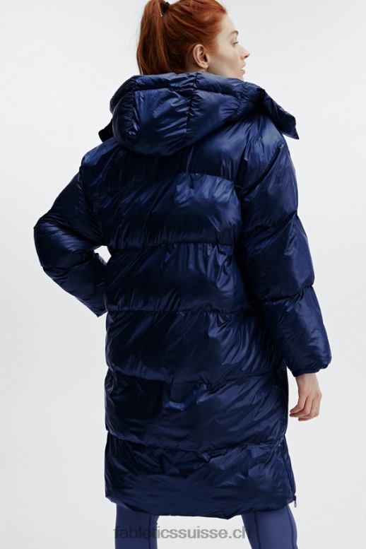 femmes doudoune longue oversize adeline shine B0B6R2804 brillance cobalt profonde Fabletics