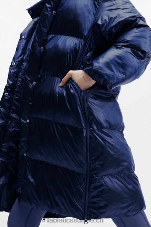 femmes doudoune longue oversize adeline shine B0B6R2804 brillance cobalt profonde Fabletics