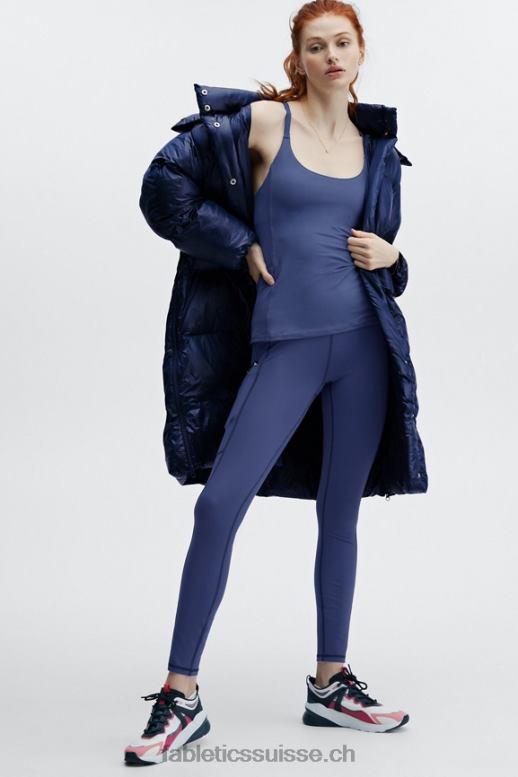 femmes doudoune longue oversize adeline shine B0B6R2804 brillance cobalt profonde Fabletics