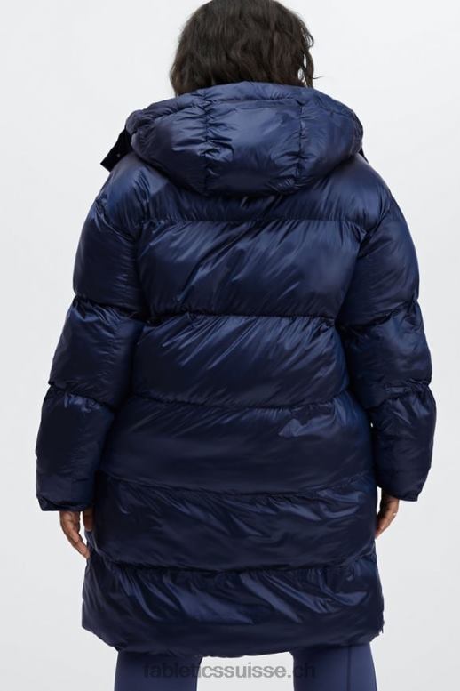 femmes doudoune longue oversize adeline shine B0B6R2805 brillance cobalt profonde Fabletics