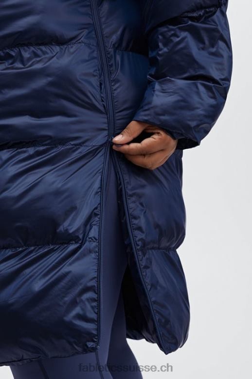 femmes doudoune longue oversize adeline shine B0B6R2805 brillance cobalt profonde Fabletics