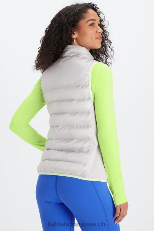 femmes gilet matelassé elliot B0B6R2795 gris minéral/surligneur ondulé guépard Fabletics