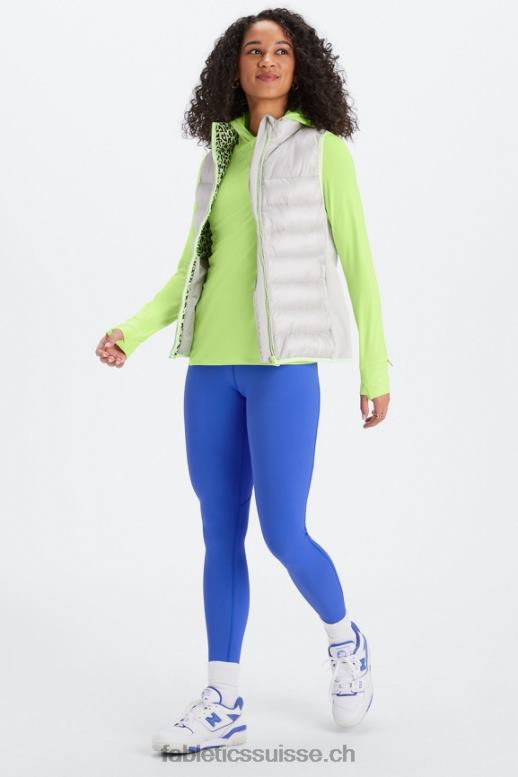 femmes gilet matelassé elliot B0B6R2795 gris minéral/surligneur ondulé guépard Fabletics