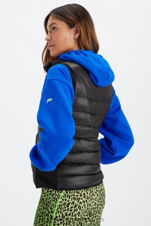 femmes gilet matelassé elliot B0B6R2796 zèbre marbré noir/étain Fabletics