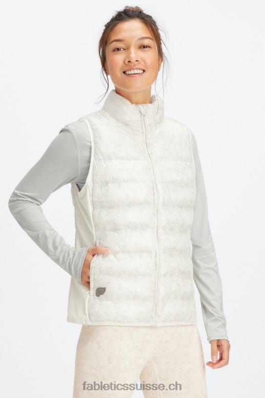 femmes gilet matelassé elliot B0B6R2797 mini nuue camo blanc doux/logo écorce de saule Fabletics