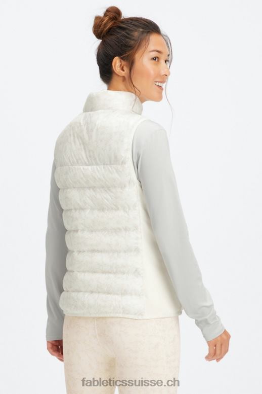 femmes gilet matelassé elliot B0B6R2797 mini nuue camo blanc doux/logo écorce de saule Fabletics