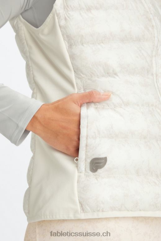 femmes gilet matelassé elliot B0B6R2797 mini nuue camo blanc doux/logo écorce de saule Fabletics
