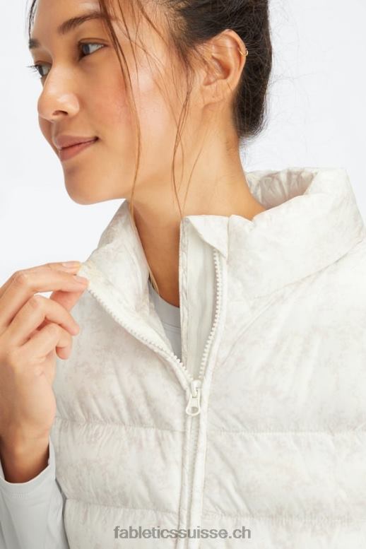 femmes gilet matelassé elliot B0B6R2797 mini nuue camo blanc doux/logo écorce de saule Fabletics