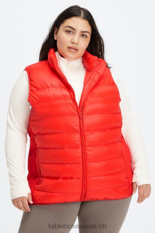 femmes gilet matelassé elliot B0B6R2799 cerise électrique Fabletics
