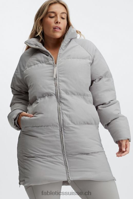 femmes manteau matelassé tempête ii B0B6R2807 cendre Fabletics