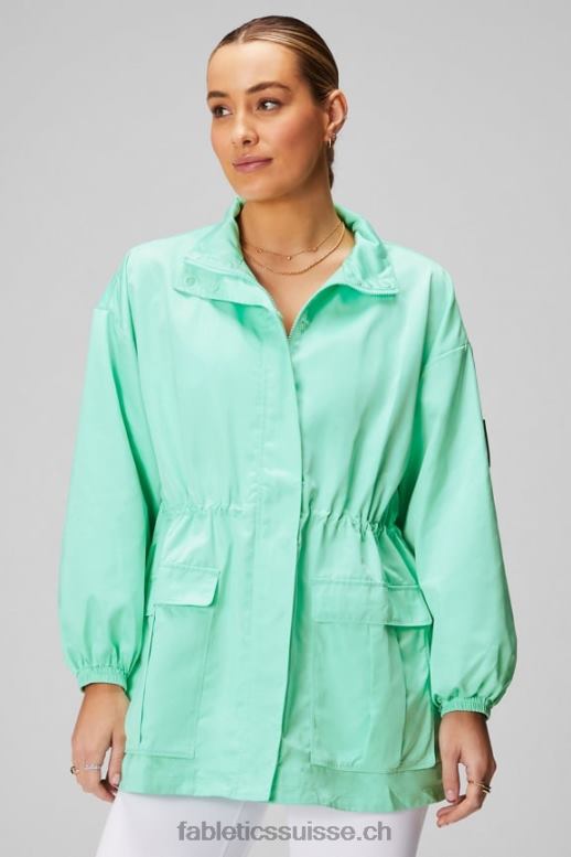 femmes parka utilitaire B0B6R2762 baie brumeuse/blanc classique Fabletics