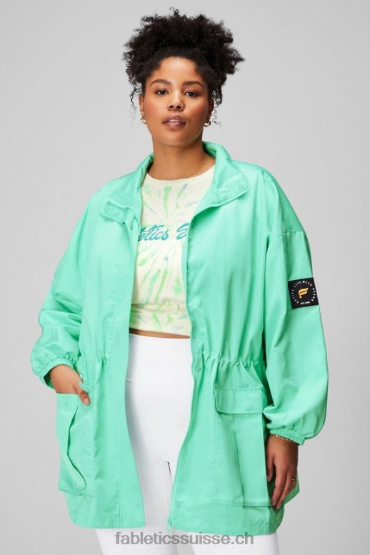 femmes parka utilitaire B0B6R2763 baie brumeuse/blanc classique Fabletics