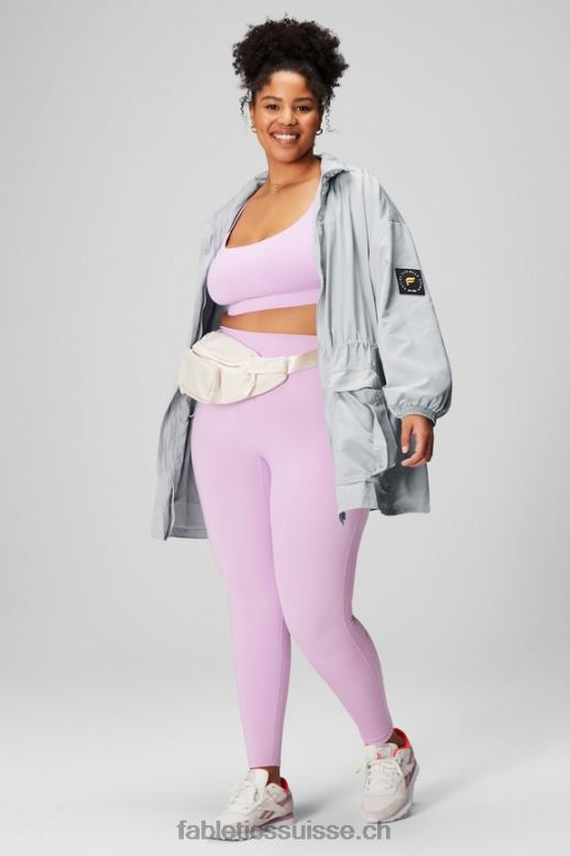 femmes parka utilitaire B0B6R2765 gris minéral/blanc classique Fabletics