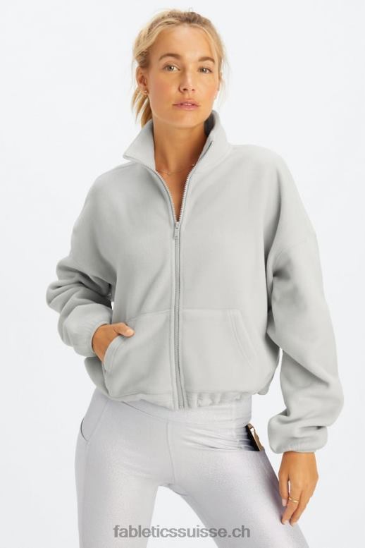 femmes polaire rayne zippée B0B6R2778 gris minéral Fabletics