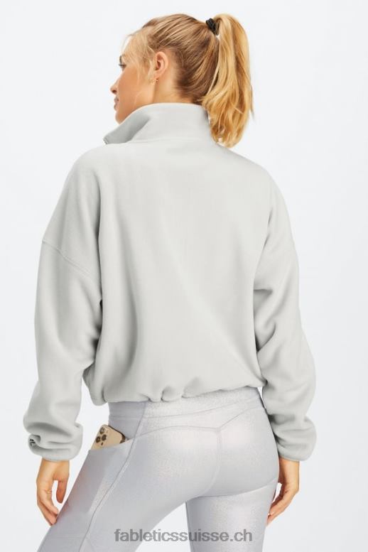femmes polaire rayne zippée B0B6R2778 gris minéral Fabletics