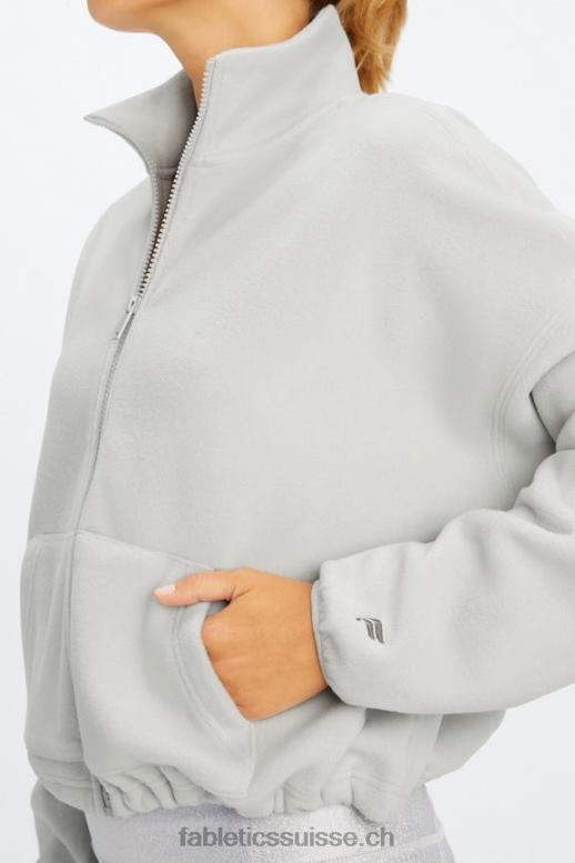 femmes polaire rayne zippée B0B6R2778 gris minéral Fabletics