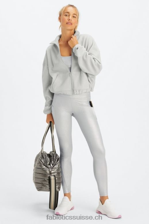 femmes polaire rayne zippée B0B6R2778 gris minéral Fabletics