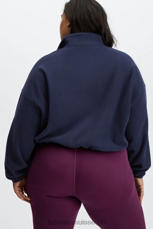 femmes pull zippé en polaire rayne B0B6R2781 bleu marine profond Fabletics