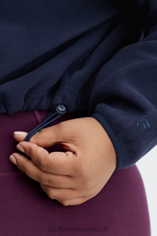 femmes pull zippé en polaire rayne B0B6R2781 bleu marine profond Fabletics