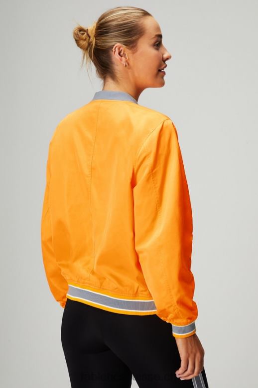femmes veste bomber en satin B0B6R2766 soleil du désert/nuage de pluie Fabletics
