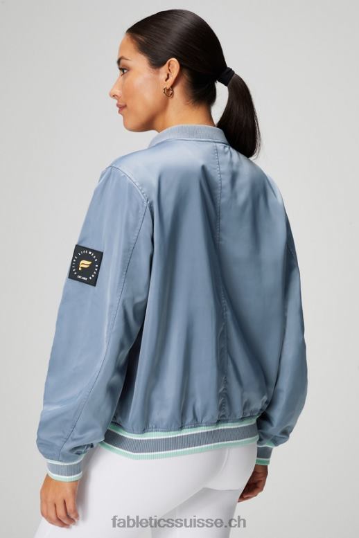 femmes veste bomber en satin B0B6R2767 nuage de pluie/soleil du désert Fabletics