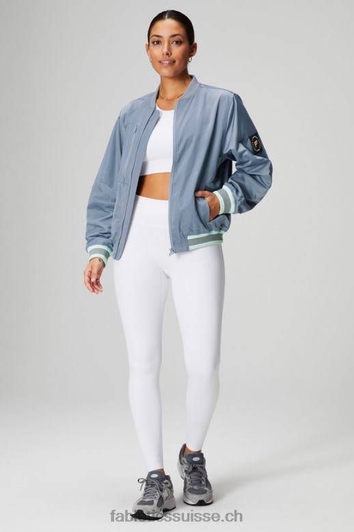 femmes veste bomber en satin B0B6R2767 nuage de pluie/soleil du désert Fabletics