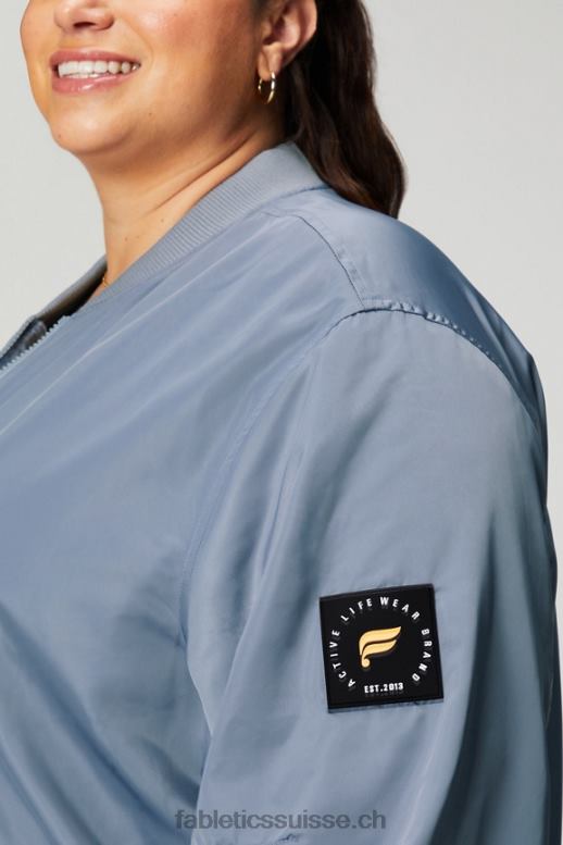 femmes veste bomber en satin B0B6R2768 nuage de pluie/soleil du désert Fabletics