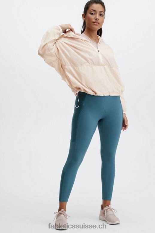 femmes veste courte à demi-zippée ash B0B6R2686 brume grise Fabletics