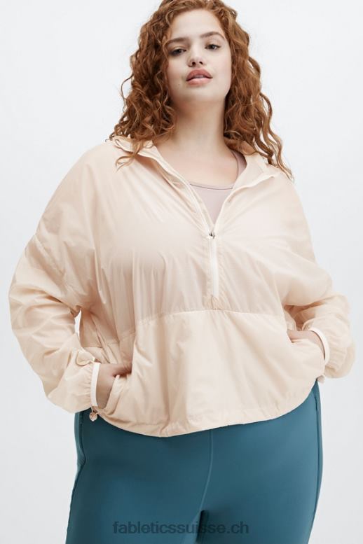 femmes veste courte à demi-zippée ash B0B6R2687 brume grise Fabletics