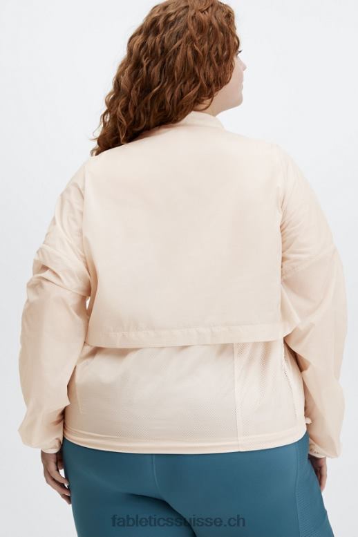femmes veste courte à demi-zippée ash B0B6R2687 brume grise Fabletics