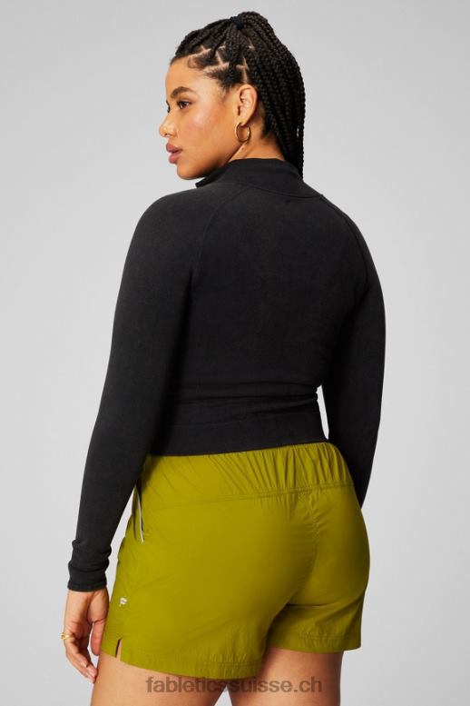 femmes veste courte sans coutures cloud B0B6R2749 millésime noir Fabletics