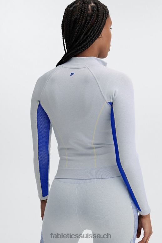 femmes veste de survêtement à empiècements sans couture winnie B0B6R2810 gris chiné doux multi Fabletics