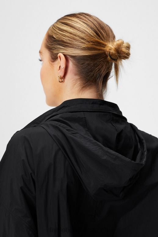 femmes veste de survêtement en nylon B0B6R2750 noir Fabletics